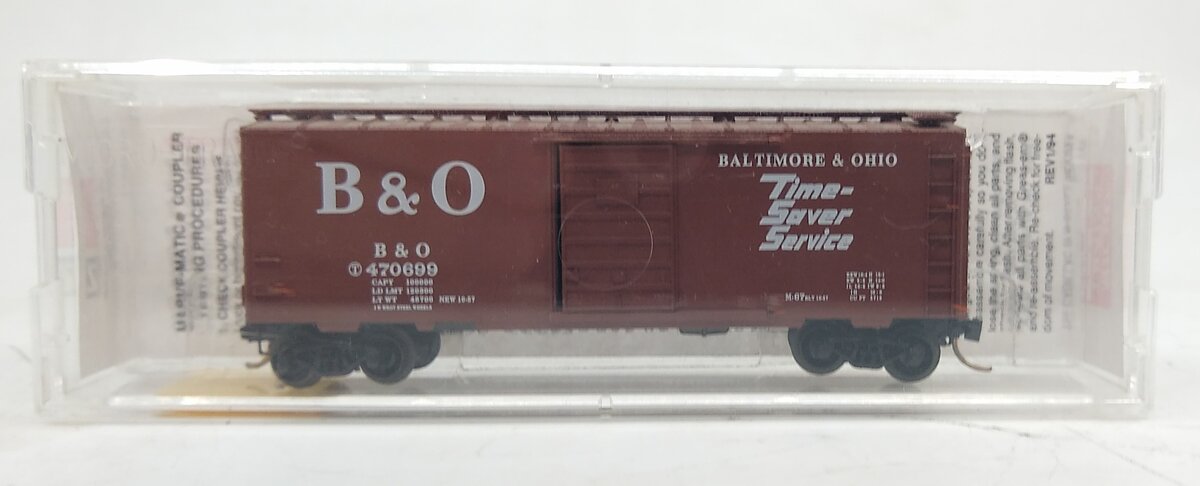 Micro-Trains 02000346 N Scale B&O 40' Standard Single Door Boxcar #470687
