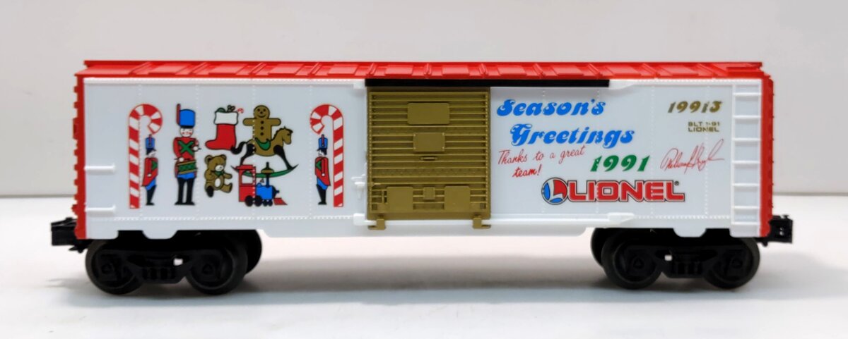 Lionel 6-19913 O 1991 Christmas Boxcar - Signed EX/Box