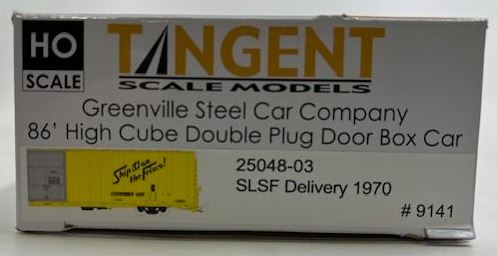 Tangent 25048-03 HO SLSF Greenville Steel Car Co. 86 Hi-Cube Box Car #9141 LN/Box
