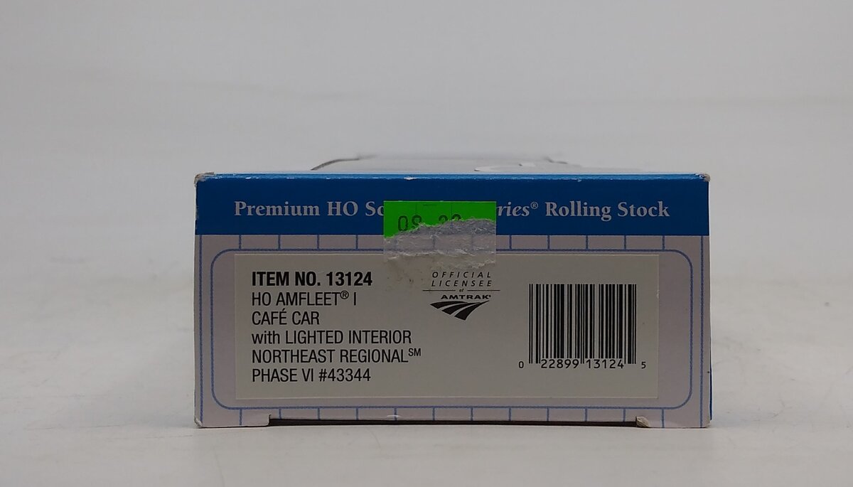 Bachmann 13124 HO Amtrak NE Regional Amfleet I Phase VI Cafe Car #43344