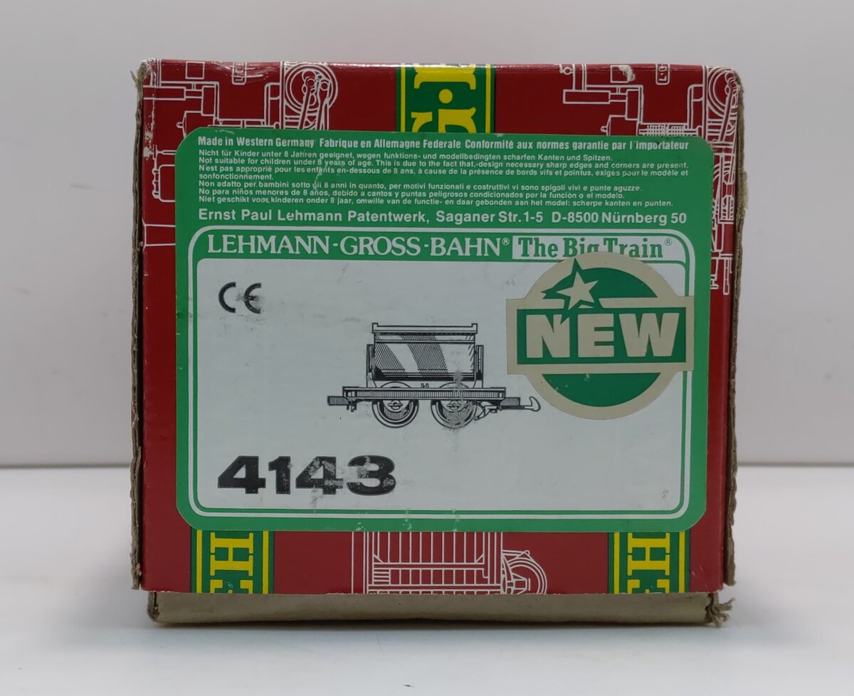 LGB 4143 G Scale Short Gray Coal Dump Car LN/Box