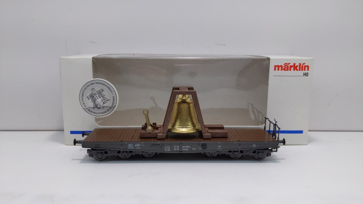 Marklin 84866 HO Scale Dresdner Bell Flat Car EX/Box