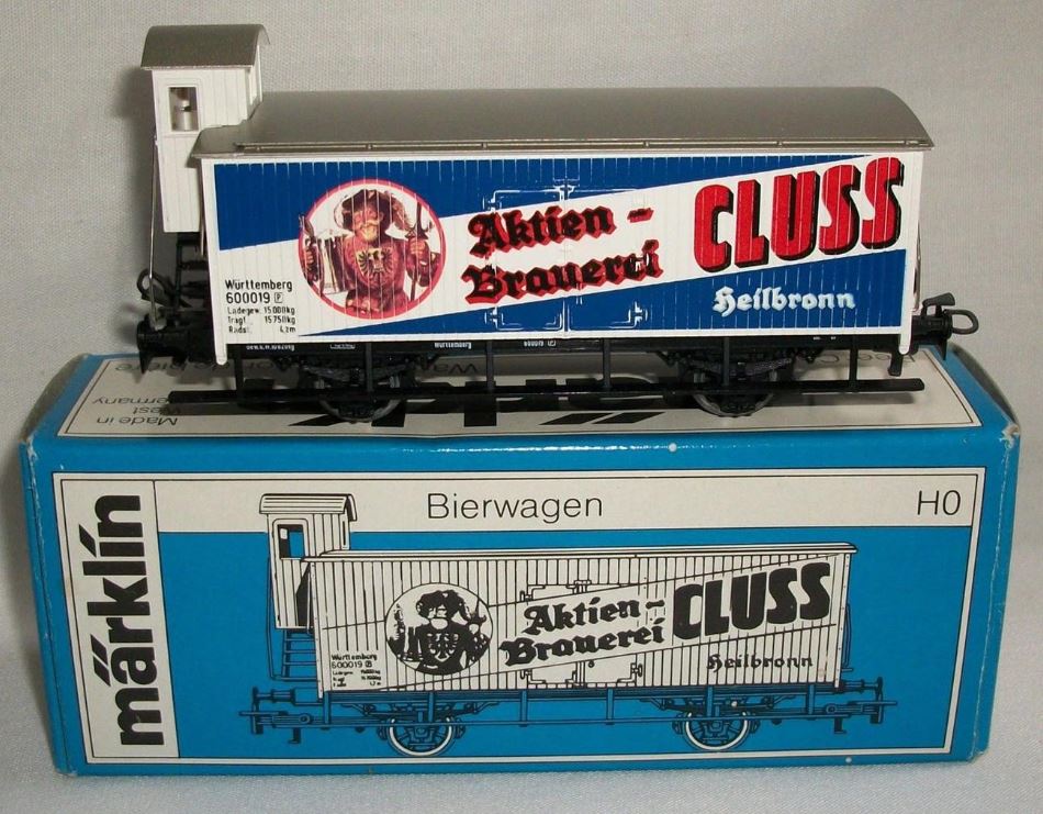Marklin 4780 HO Scale Aktien Branerei Cluss Beer Car #600019 LN/Box