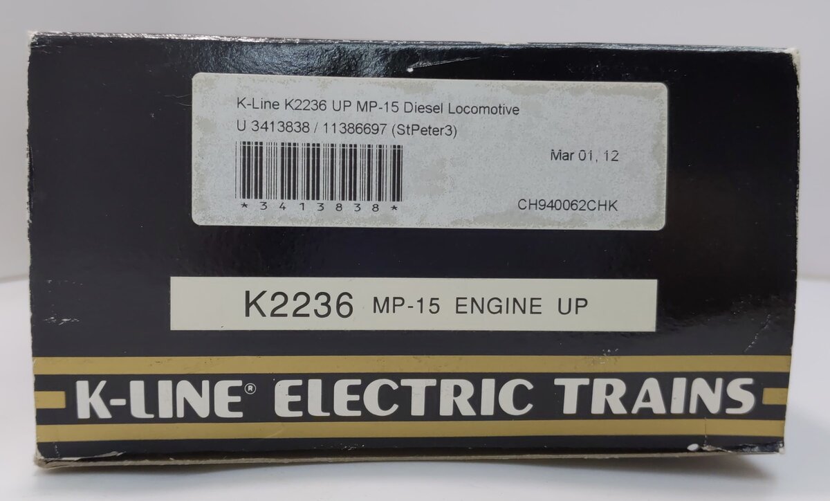 K-Line K2236 O UP MP-15 Diesel Locomotive #2236 LN/Box