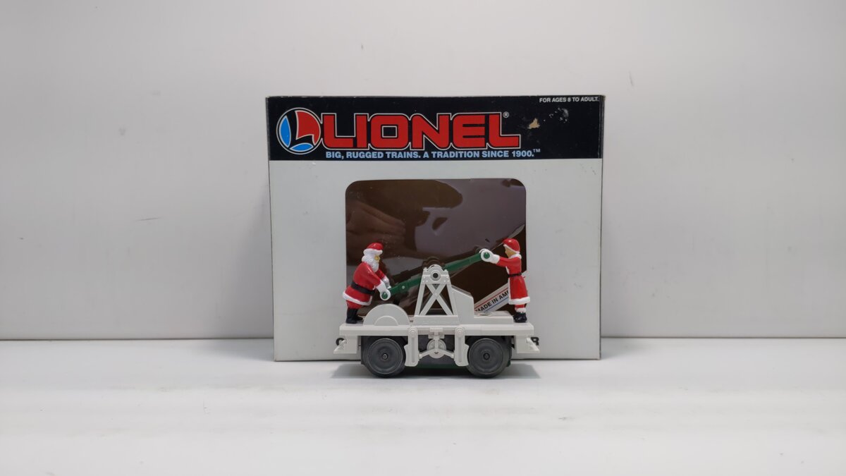 Lionel 6-18408 O Gauge Operating Santa White Hand Car LN/Box