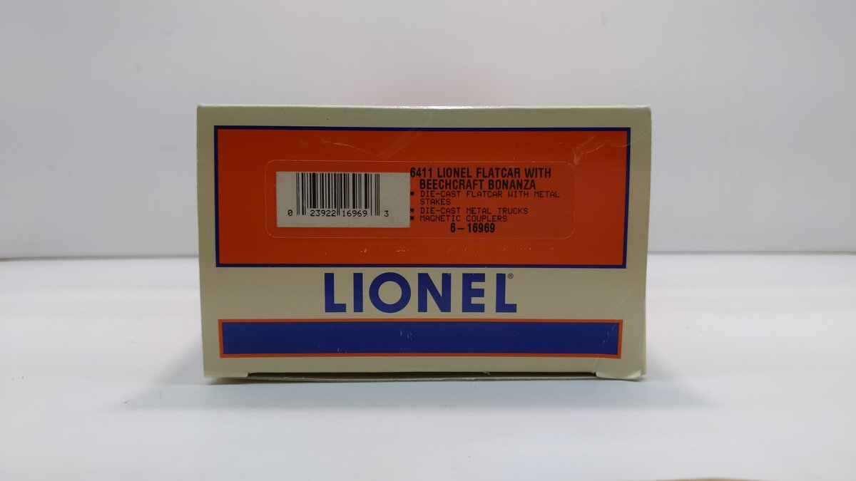 Lionel 6-16969 O Gauge Lionel Flatcar w/Beechcraft Bonanza Airplane #6411 LN/Box