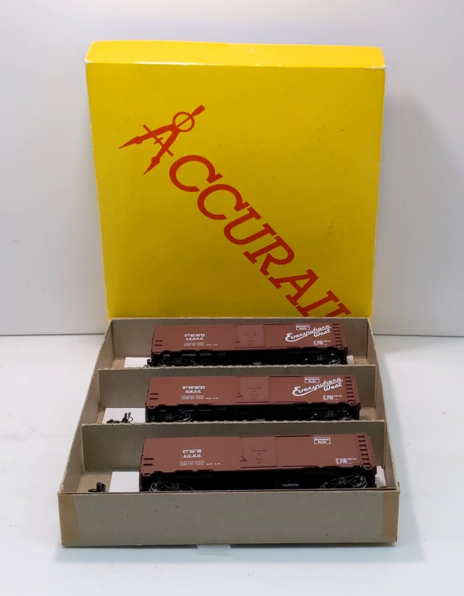 Accurail 3304 HO Scale Burlington (Chicago, Burlington, and Quebec/FW&D/C&S)