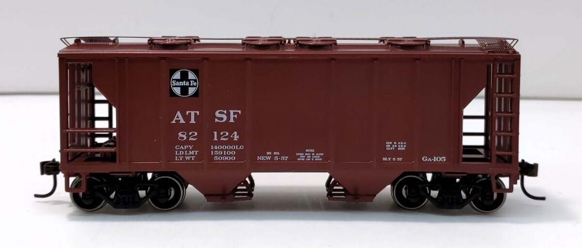Athearn 94408 Santa Fe PS2 2003 Covered Hopper #82124