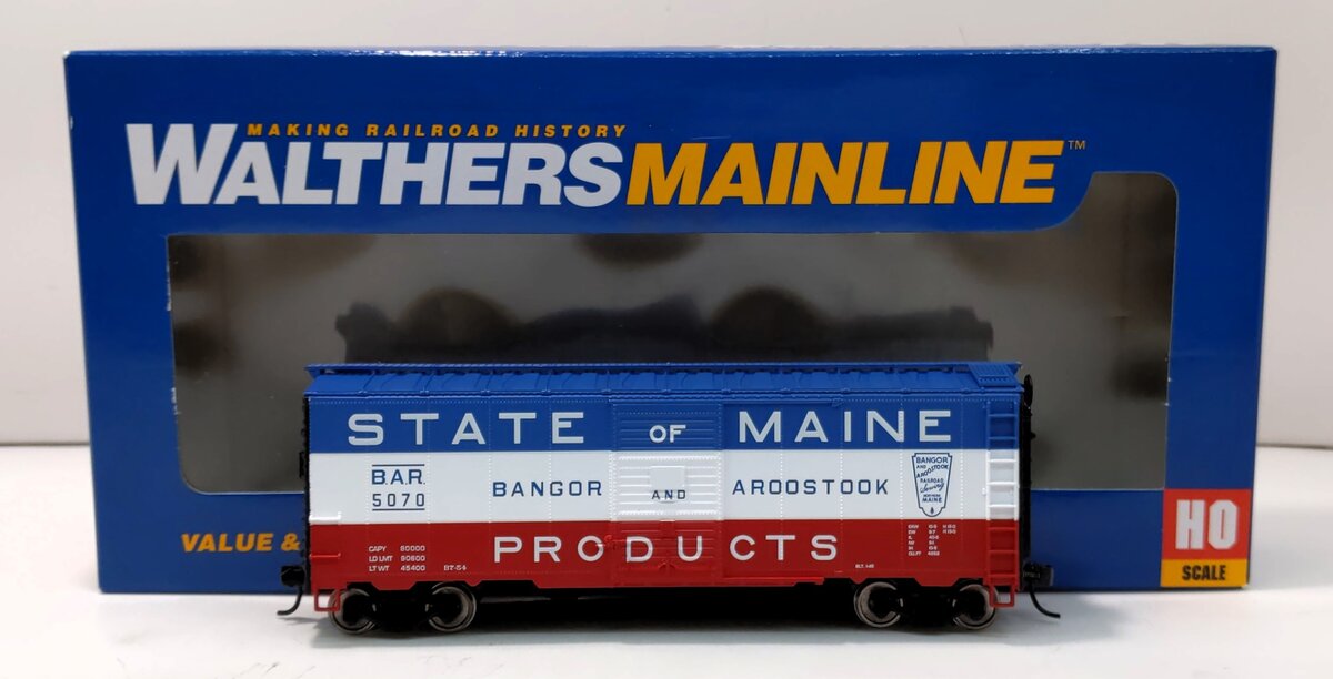 Walthers 910-1754 HO Bangor & Aroostook 40' AAR Boxcar #5070
