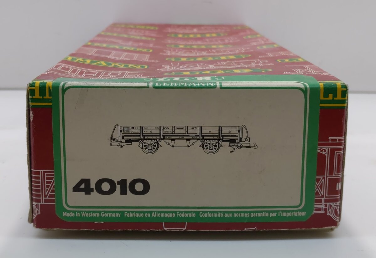 LGB 4010 G Scale Green 4-Wheel European Low Side Gondola EX/Box