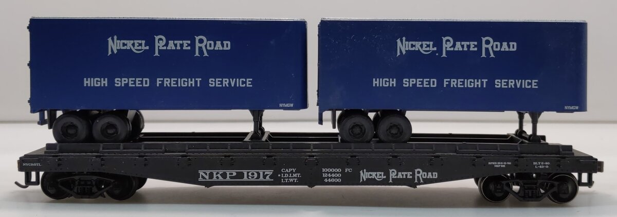 Athearn 92369 HO Scale Nickle Plate Road 50` Flat With Two 25` Trailers #1917 LN/Box
