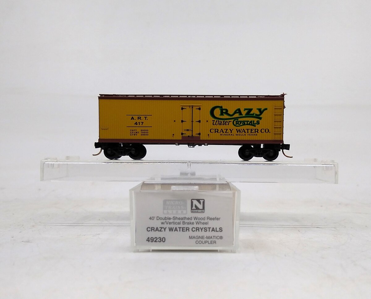 Micro-Trains 04900230 N ART Crazy Water Crystals 40' Double Sheathed Reefer #417 NIB