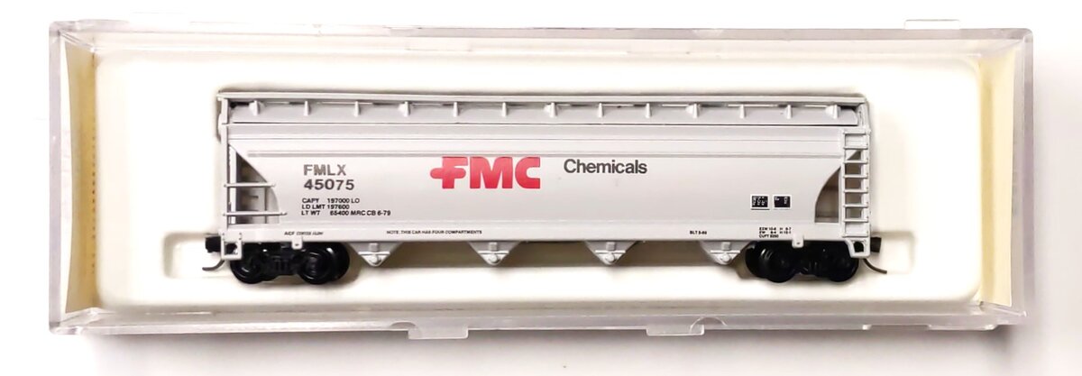 Atlas 3716 N Scale FMC Chemicals Centerflow Hopper Car #45075