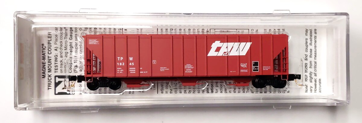 Micro-Trains 09900150 N TPW Evans 100-Ton 3-Bay Covered Hopper #18245