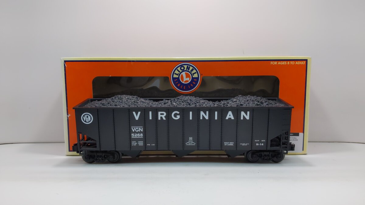 Lionel 6-17167 O Gauge Virginian 3 Bay Hopper #5268 LN