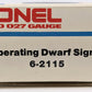 Lionel 6-2115 O and O27 Scale Operating Dwarf Signal LN/Box