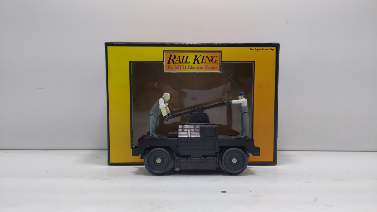 MTH 30-2508 O Gauge Black Operating Hand Car NIB