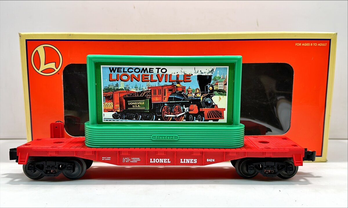 Lionel 6-36064 O Gauge Flatcar with 2 Billboard Load LN/Box