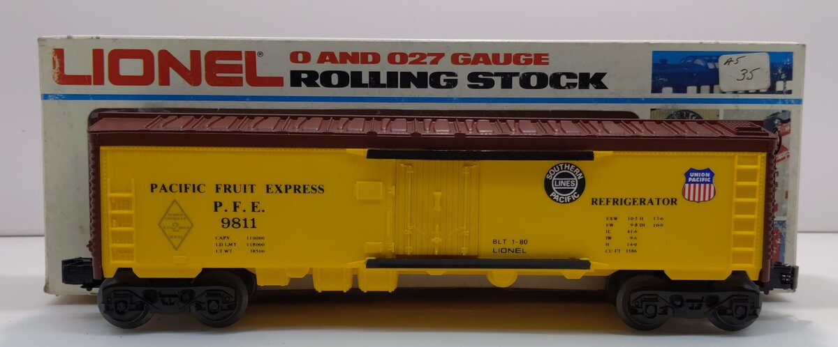 Lionel 6-9811 O Gauge SP/UP FARR Pacific Fruit Express Reefer Car #9811 LN/Box