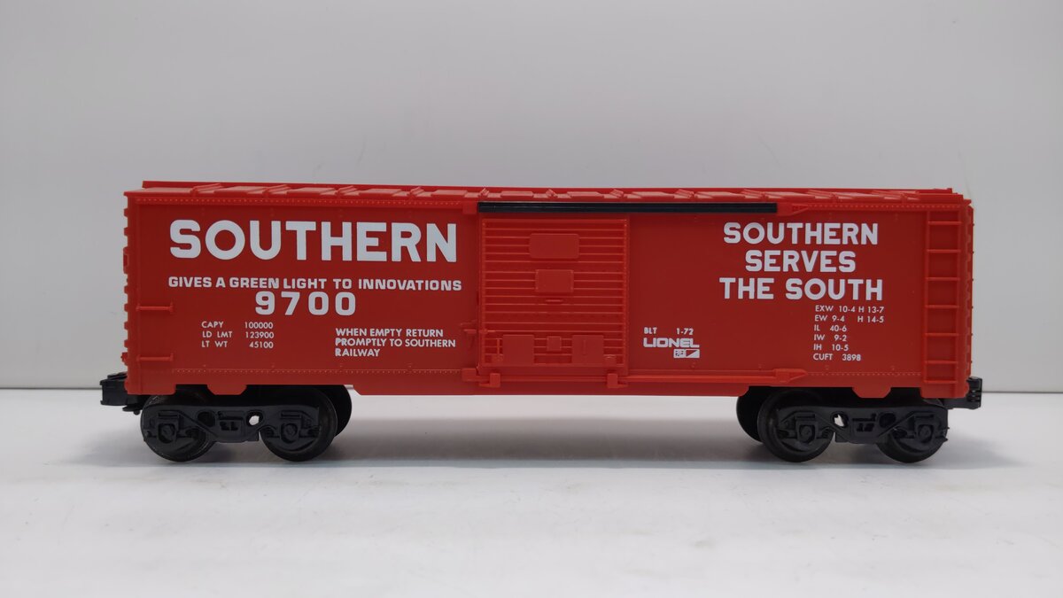 Lionel 6-9700 O Gauge Southern 'Serves The South' Box Car #9700 LN/Box