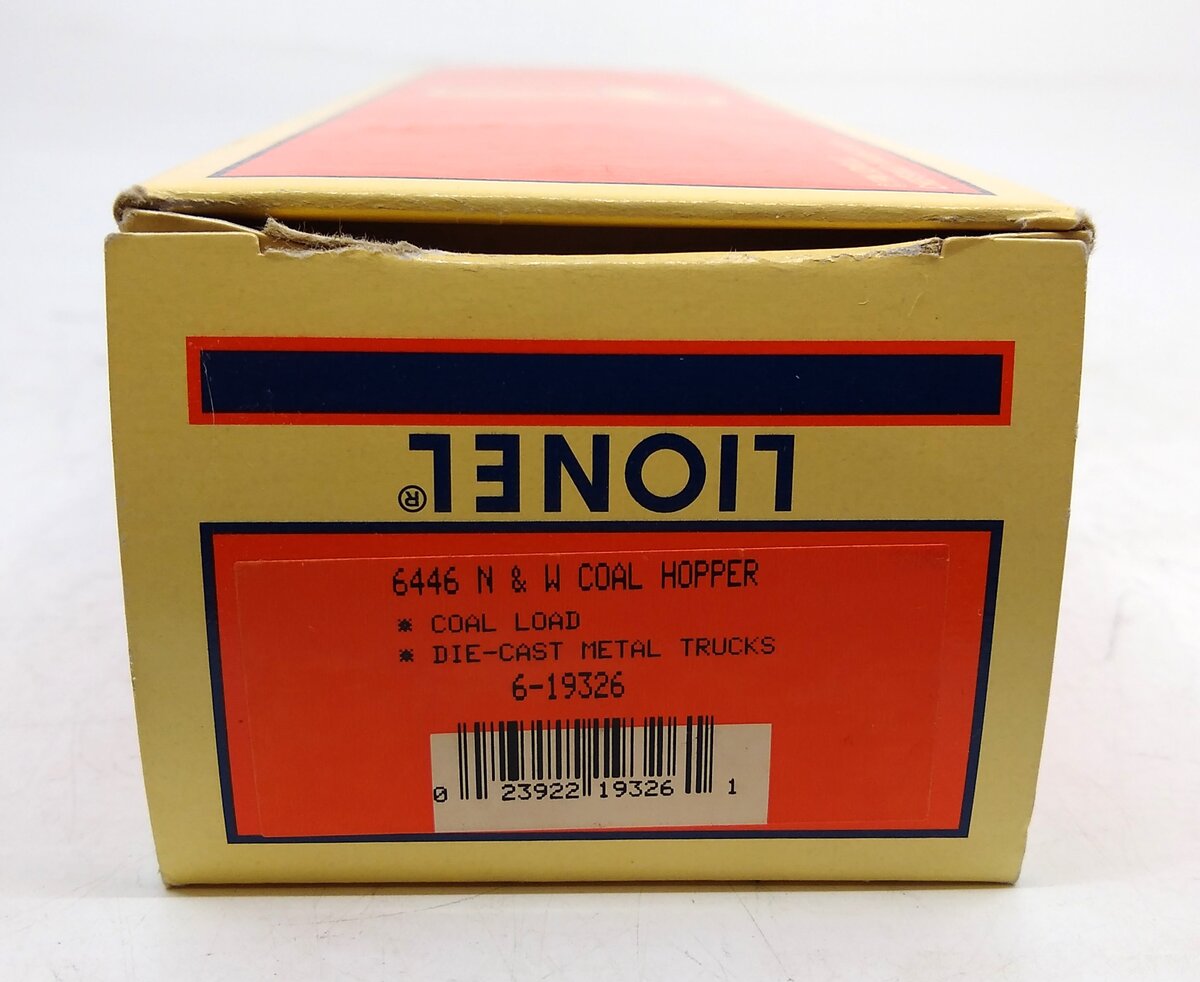 Lionel 6-19326 O N&W 4-Bay Weathered Hopper w/ Coal Load #6446-2 LN/Box