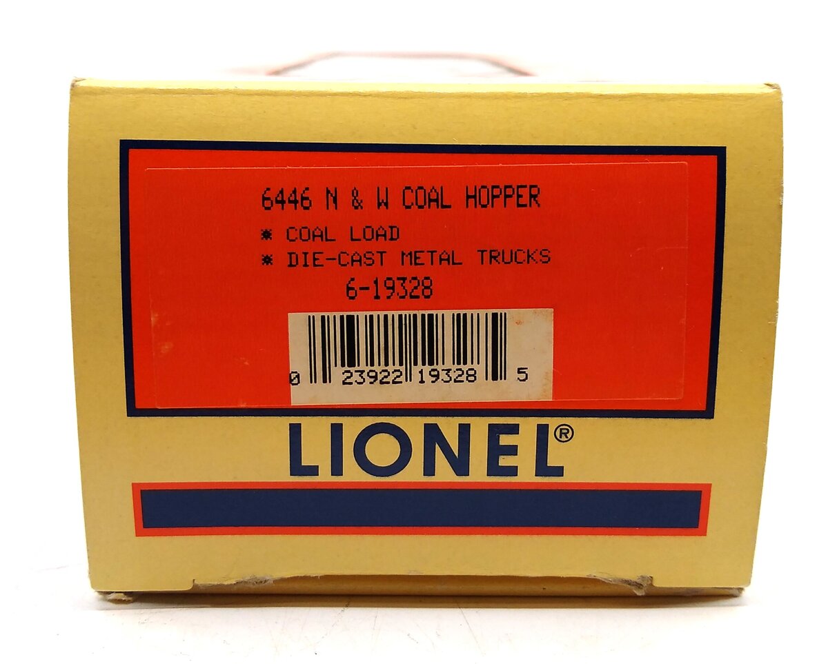 Lionel 6-19328 O Norfolk & Western 4-Bay Weathered Hopper w/Coal Load #6446-4 LN/Box