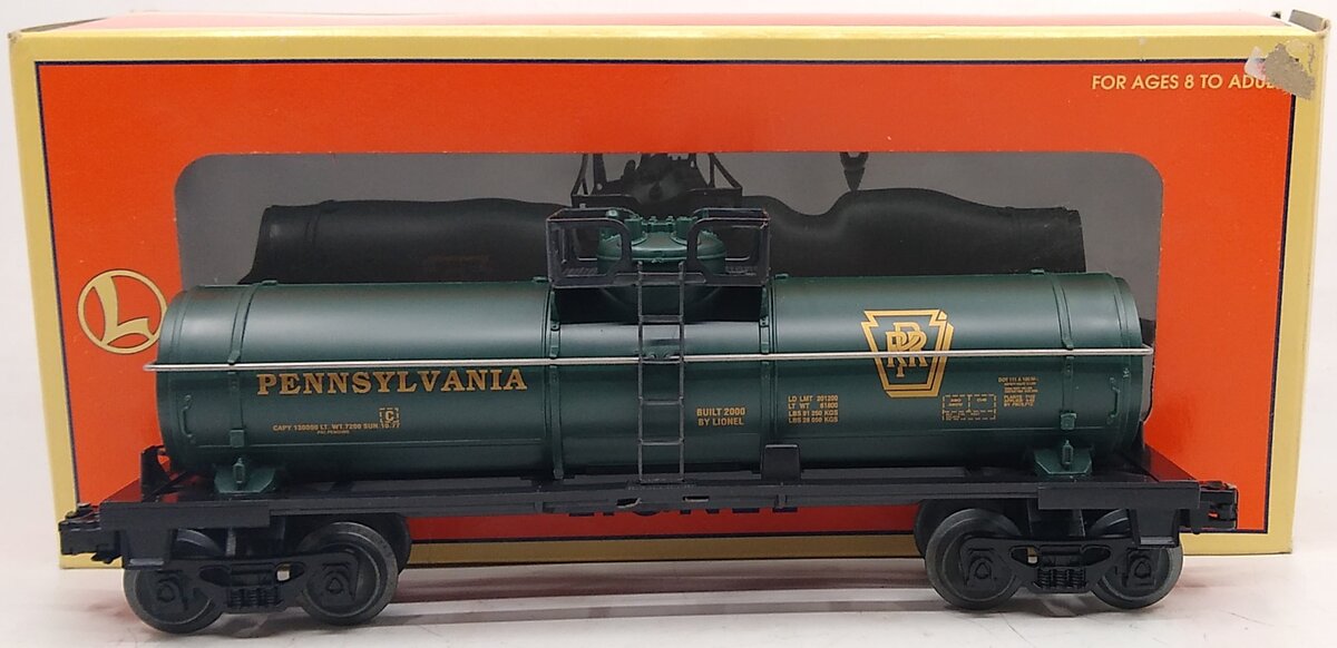Lionel 6-26100 O Gauge Pennsylvania Single Dome Tank Car NIB