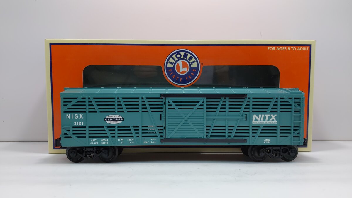 Lionel 6-26795 O Gauge New York Central Stock Car w/Cattle Sounds LN/Box
