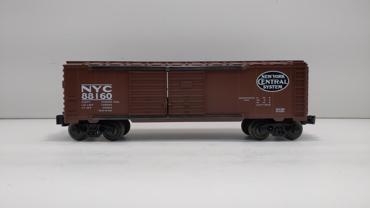 Lionel 6-26725 O Gauge New York Central Operating Hobo Boxcar #88160 LN/Box