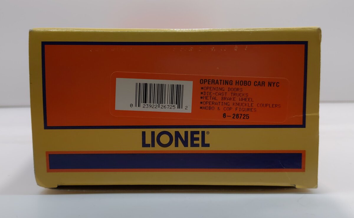 Lionel 6-26725 O Gauge New York Central Operating Hobo Boxcar #88160 LN/Box