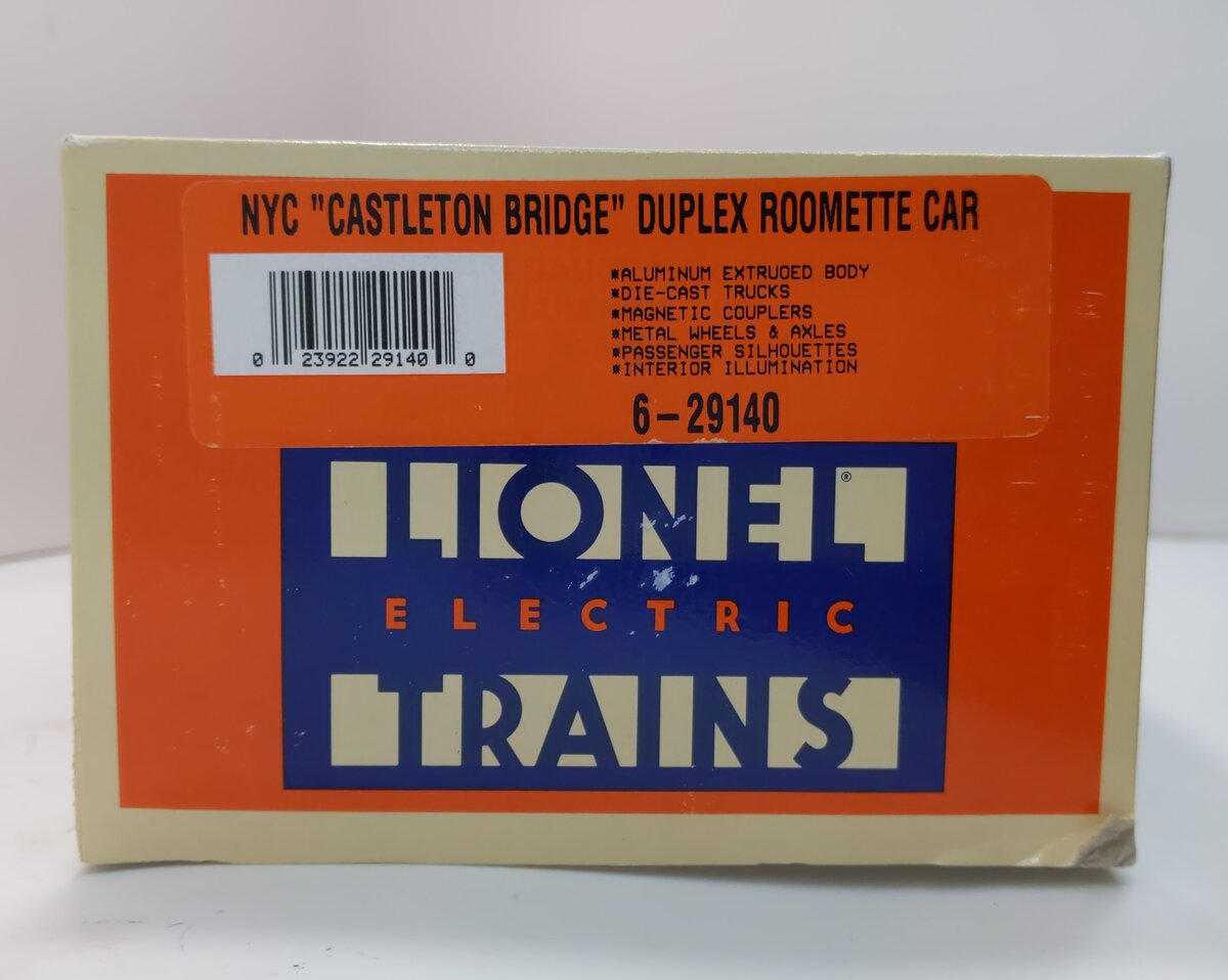 Lionel 6-29140 O Gauge New York Central "Castleton Bridge" Streamlined Sleeper LN/Box