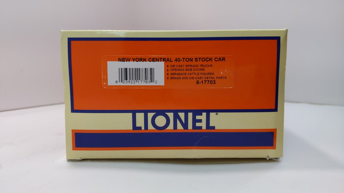 Lionel 6-17703 O Gauge New York Central 40-Ton Stock Car #23334 LN/Box