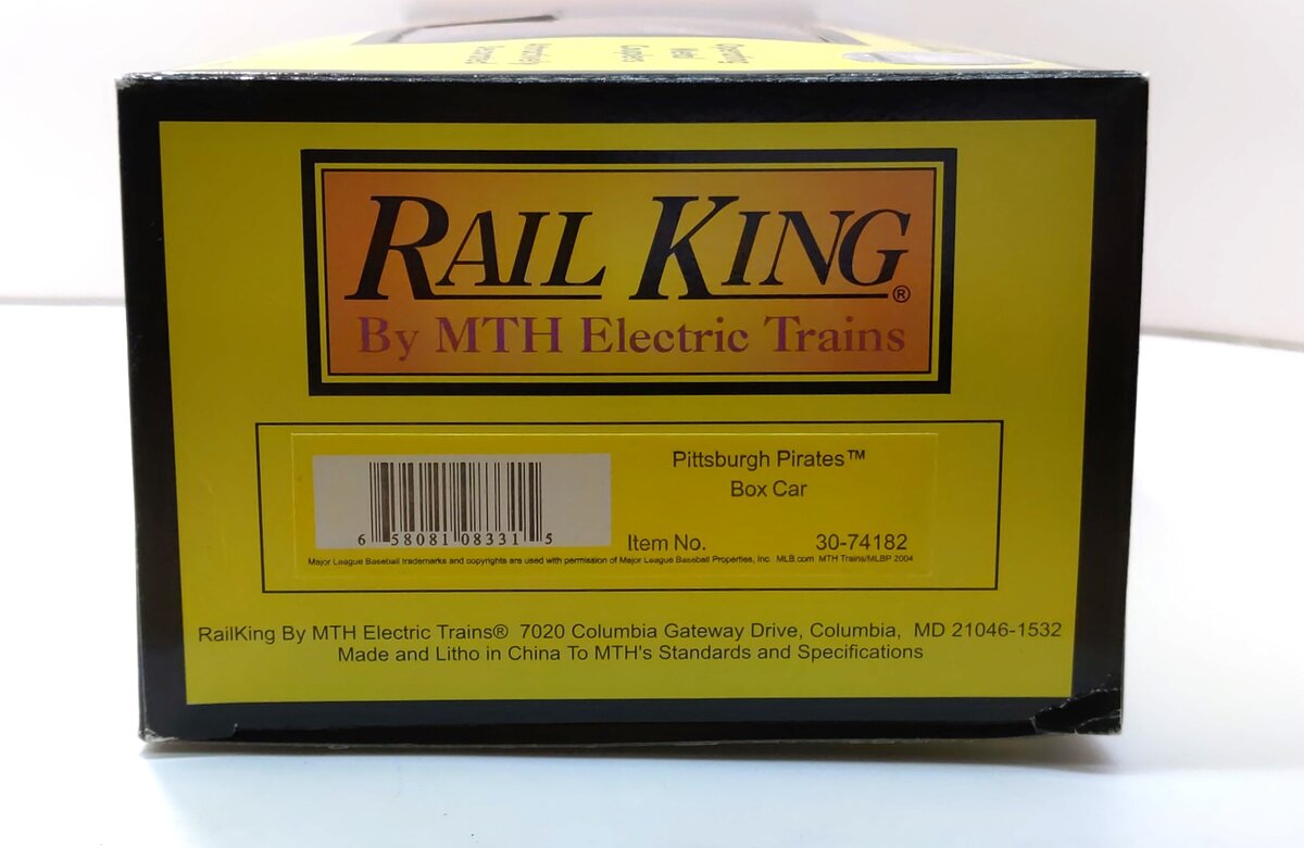MTH 30-74182 O Gauge Pittsburgh Pirates Box Car #1887 LN/Box
