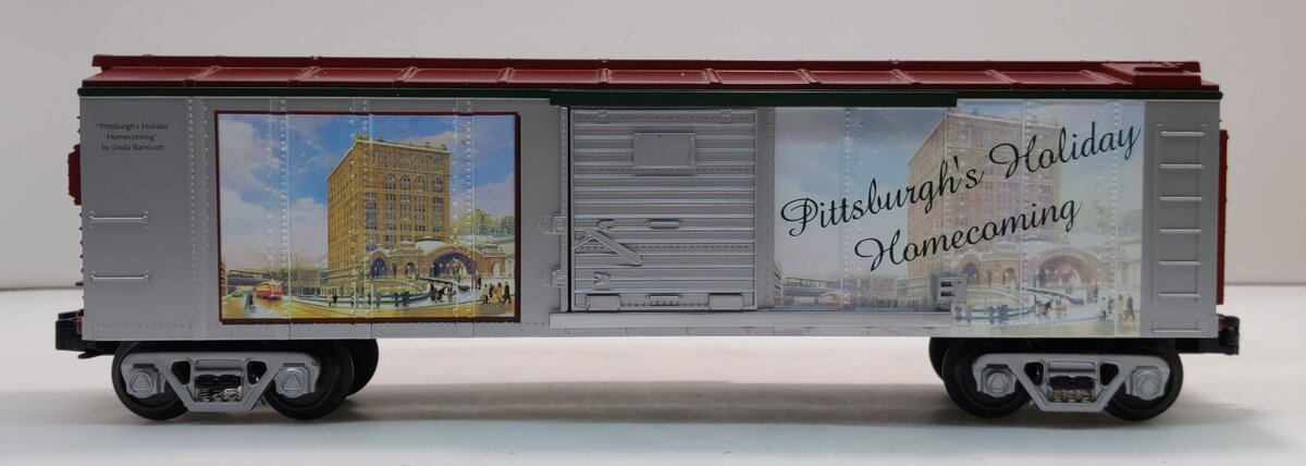 MTH 30-74226 O Gauge Pittsburgh Christmas Boxcar LN/Box
