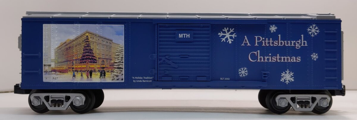 MTH 30-74090 O Gauge Pittsburgh Christmas Boxcar LN/Box