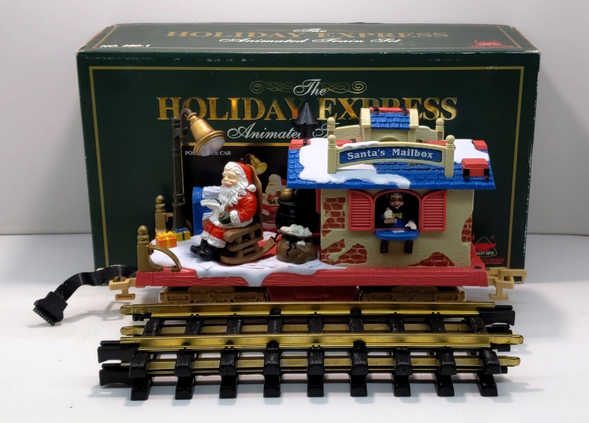 New Bright 380-1 G Scale Animated Santa's Mailbox Car - Metal Wheels EX/Box