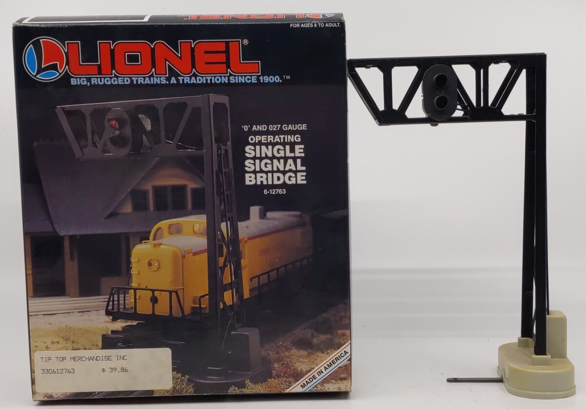 Lionel 6-12763 O/O27 Gauge Single Signal Bridge LN/Box