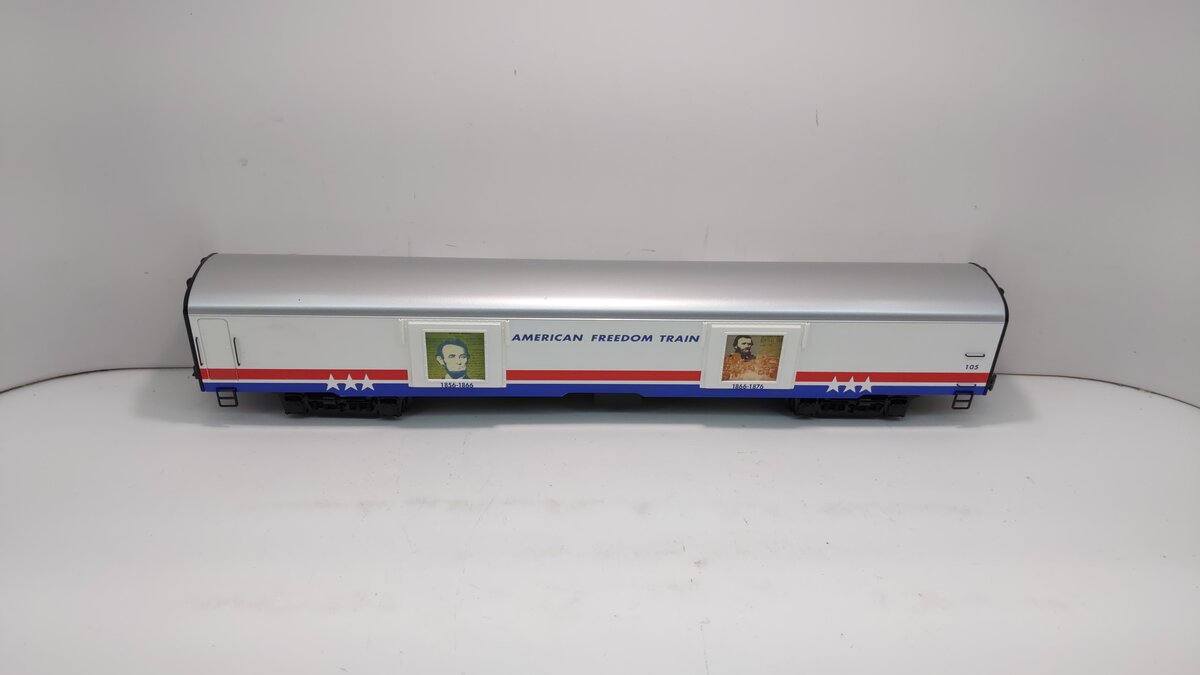 K-Line K4601-30105 O Gauge American Freedom Train 18" Aluminum Display Car #105 LN/Box