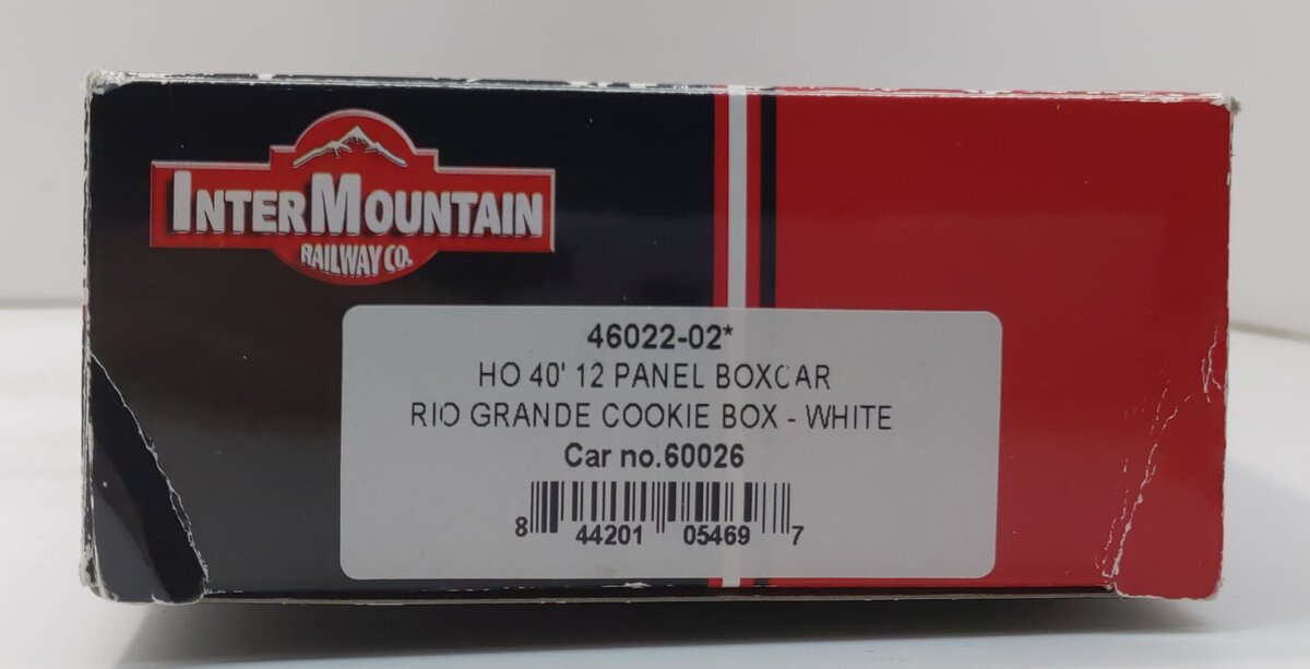 InterMountain 46022-02 HO D&RGW 40' 12 Panel "Cookie Box" Boxcar #60026 LN/Box