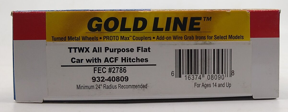 Walthers 932-40809 HO Scale TTWX All Purpose Flat Car #2786 EX/Box