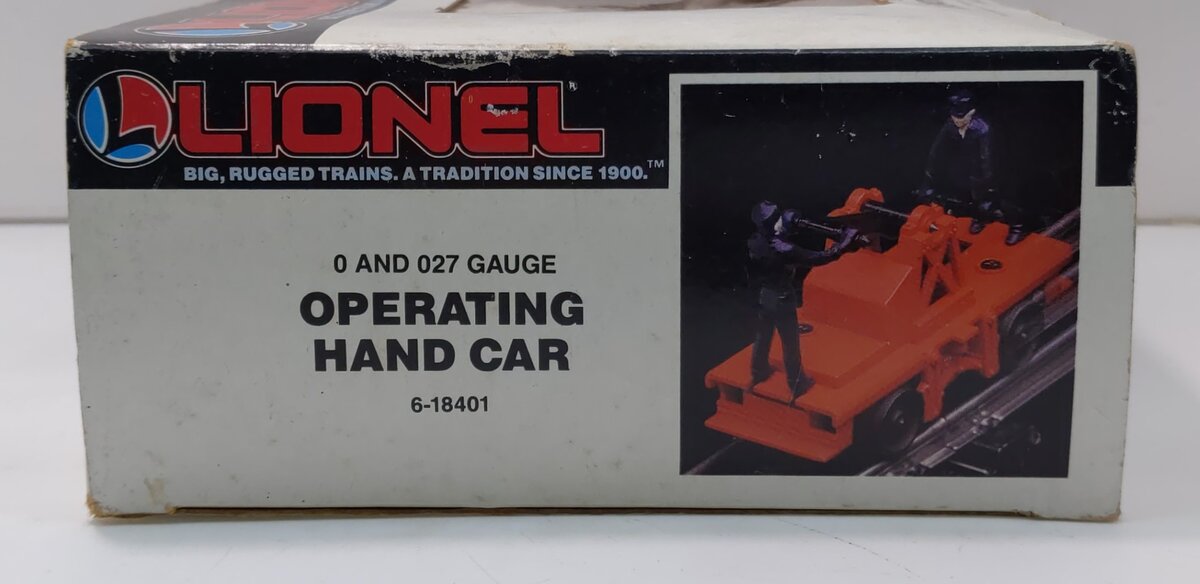 Lionel 6-18401 O Gauge Operating Workmen Hand Car LN/Box