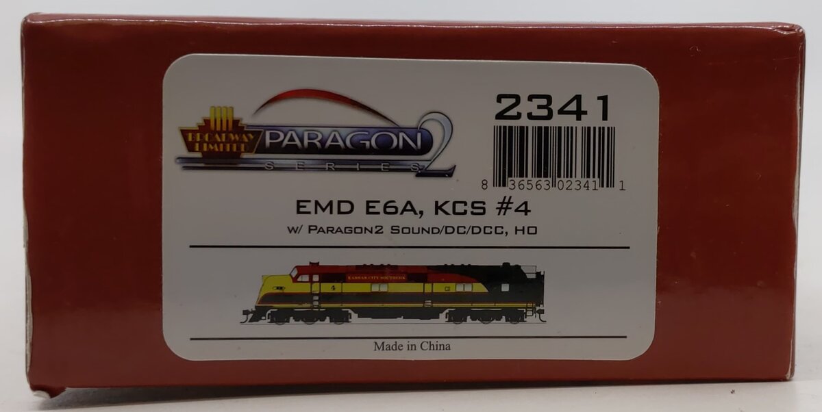 Broadway Limited 2341 HO Scale KCS EMD E6A Diesel Locomotive #4 w/Paragon2
