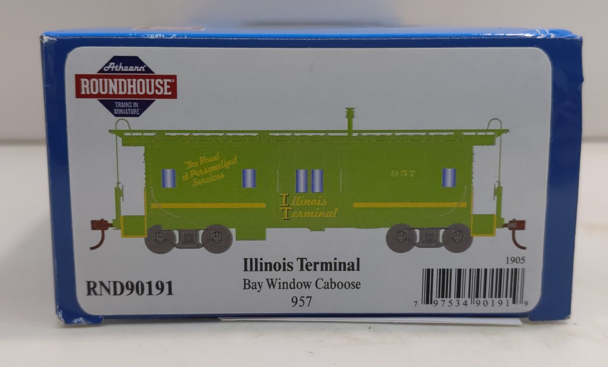 Roundhouse 90191 HO Illinois Terminal Railroad Bay Window Caboose #957