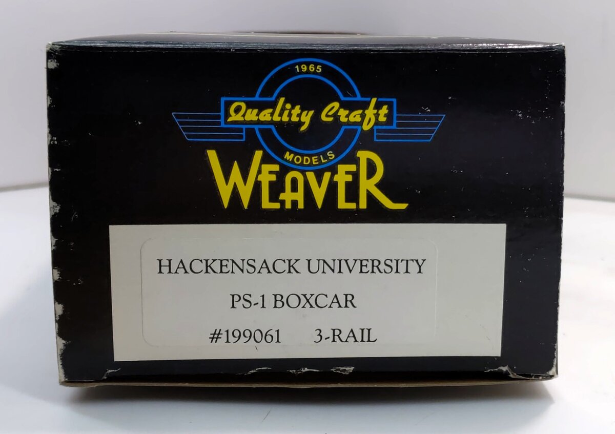 Weaver 199061 O Gauge Hackensack University PS-1 Boxcar #199061 (3-Rail) LN/Box