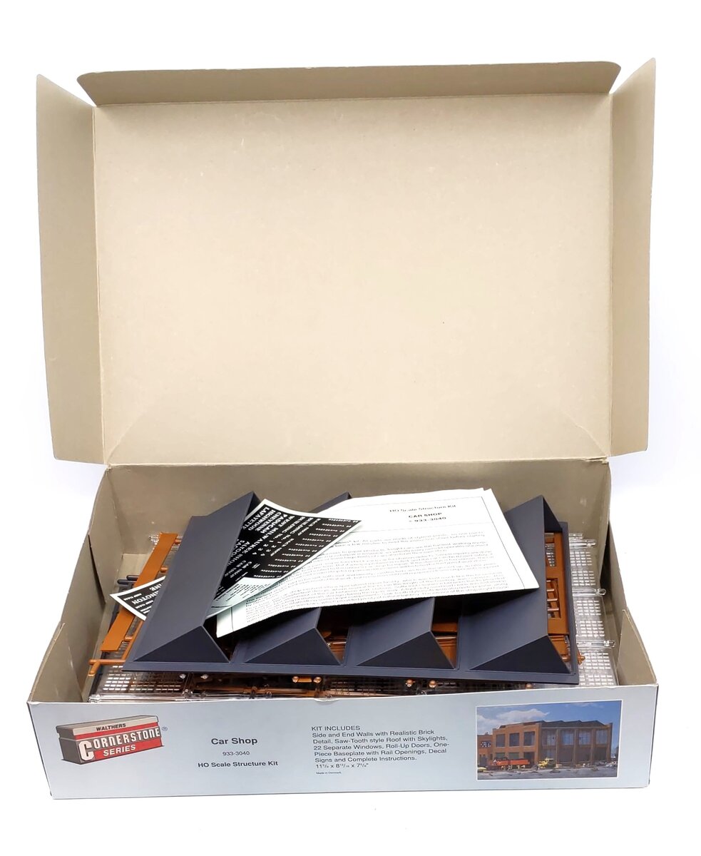 Walthers 933-3040 HO Car Shop Cornerstone Series Building Plastic Kit