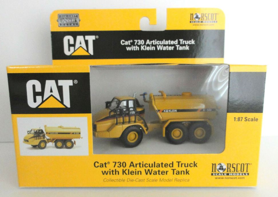 Norscot 55141 1:87 Diecast Caterpillar 730 Articulated Truck w/Klein Water Tank