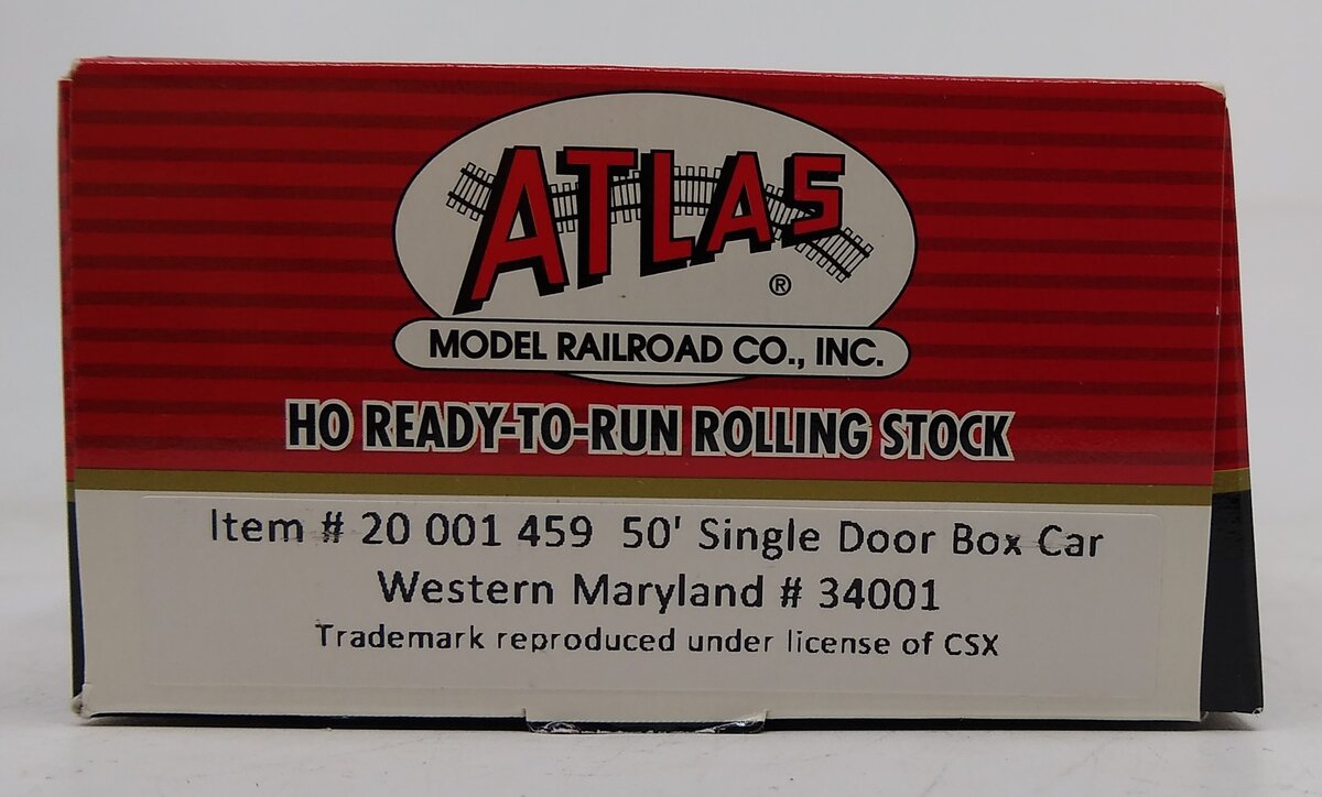 Atlas 20001459 HO Western Maryland 50' Postwar Single Door Boxcar #34001
