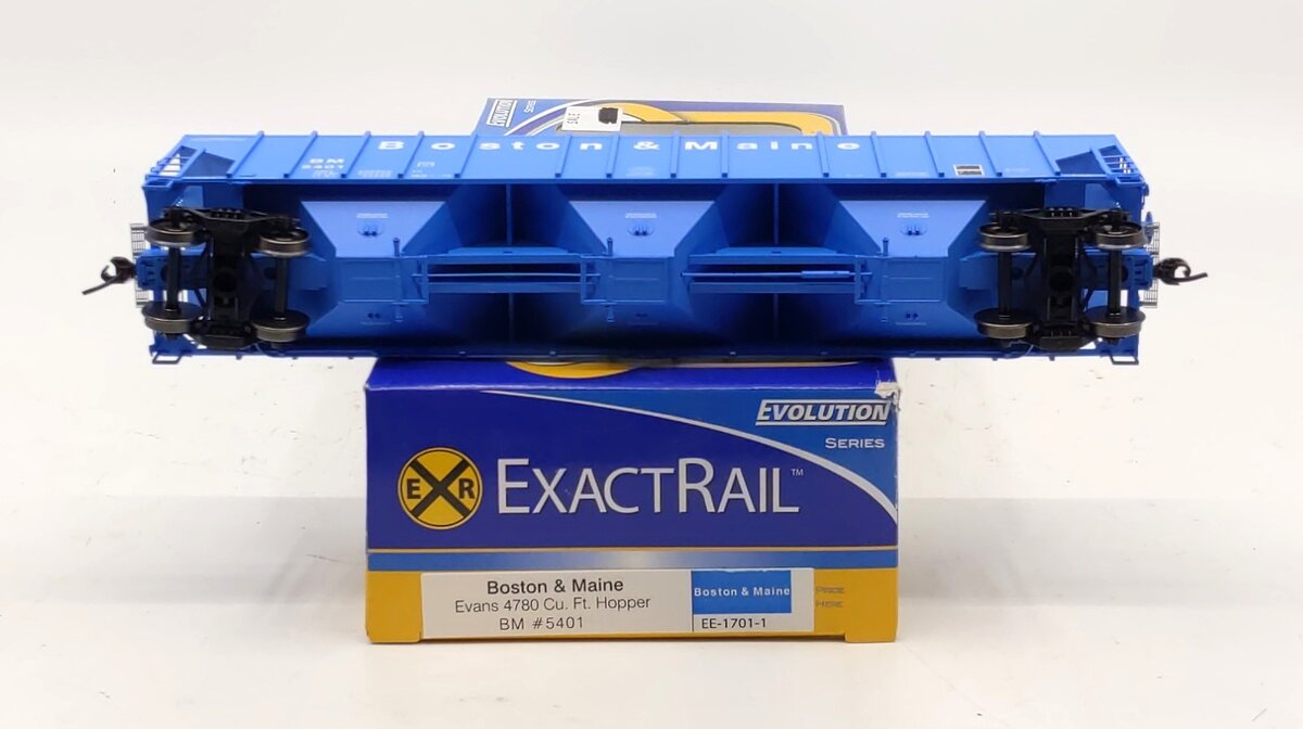 ExactRail EE-1701-1 HO Boston & Maine Evans 4780 cu. Ft. Hopper #5401 LN/Box