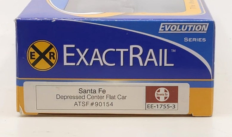 ExactRail EE-1755-3 HO Santa Fe Depressed Center Flat Car #90154 LN/Box