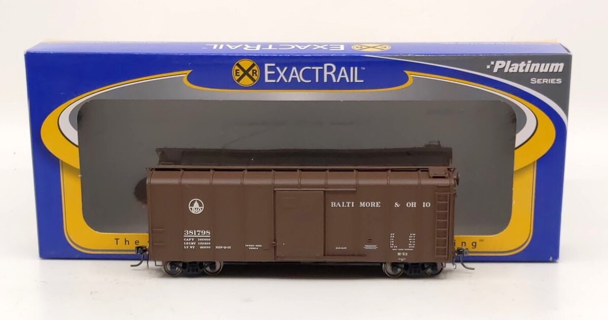 ExactRail EPS-90054-6 HO Scale Baltimore & Ohio M-53 Wagontop Box Car #381798 NIB